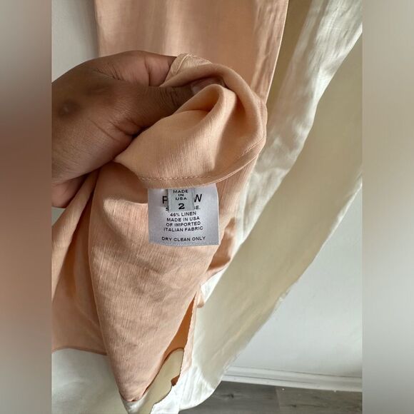 Partow Leah two toned silk/linen blend dress 2 - Picture 6 of 14